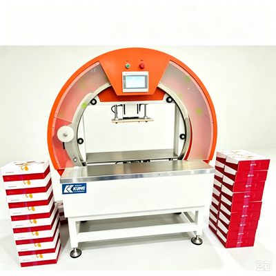 Automatic Orbital Wrapping Machine with Adjustable Wrapping Cycles High-Speed Continuous Packaging and Touch Screen Control Panel