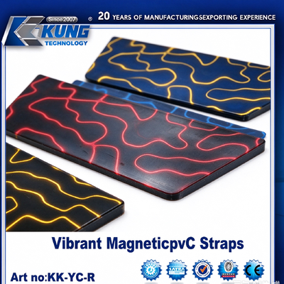 Vibrant Magnetic PVC Straps Custom Wavy Pattern Decorative PVC Strips For Shoe Upper Handbag Leather Goods Accessories