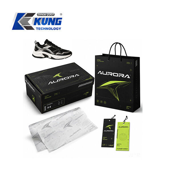 Innovative shoe-making accessories offering custom shoe boxes hang tags shopping bags and tissue paper for shoemaking packaging
