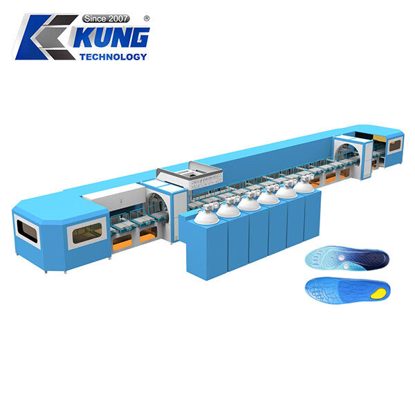 Automatic PU Insole Pouring Machine with 96-Station, 48-Mold-Tray Continuous Production Line