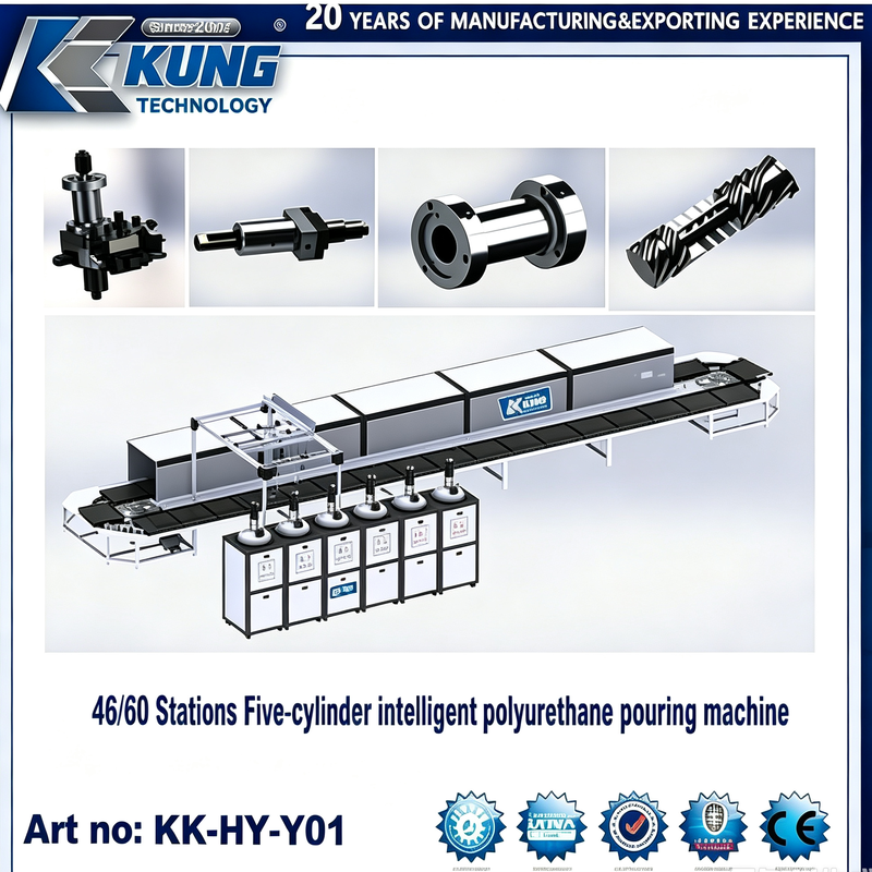 60 Station Five‑Cylinder Intelligent Polyurethane Pouring Machine