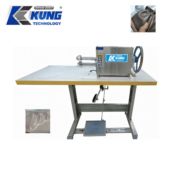 220V / 50HZ 0.55KW Elasticator Shoe Machine with Foot Pedal Control for Shoe Upper Elastic Gathering and Collar Ruffling
