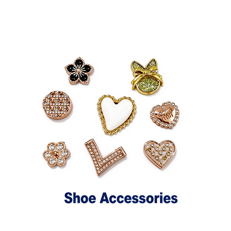 Bow Flower Rhinestone Plated Zinc Alloy Women Shoe Ornament Accessories
