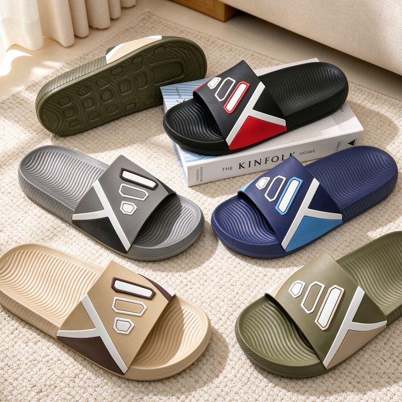 Fashion Sport Printed EVA Anti Slip Casual Men Slide Slipper Shoes