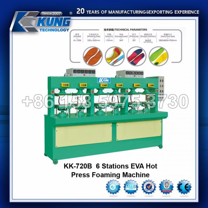 6 Station Press EVA Shoes Injection Machine Air Type 2800x800x1900mm 0