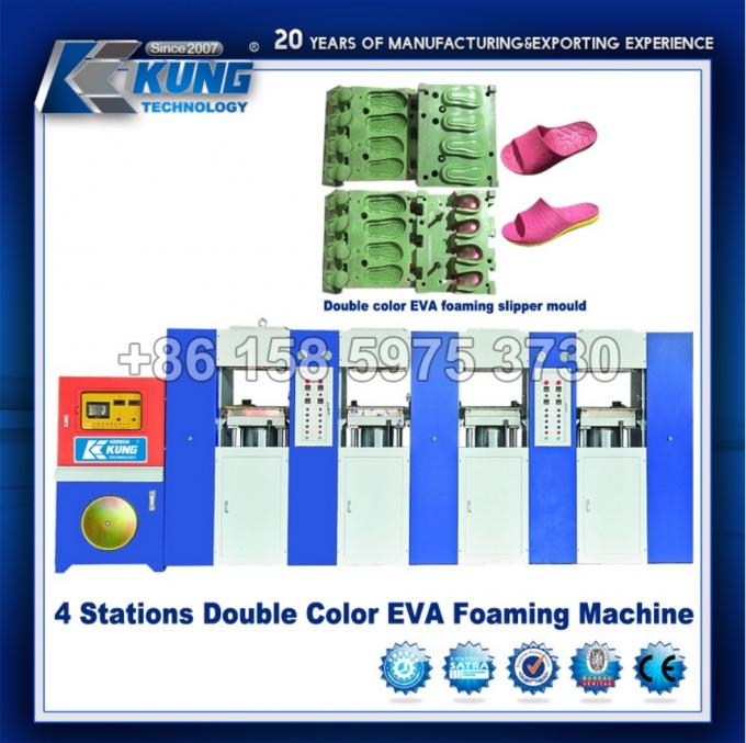 Multipurpose Durable EVA Foam Machine , 6 Stations Shoes Injection Molding Machine 1