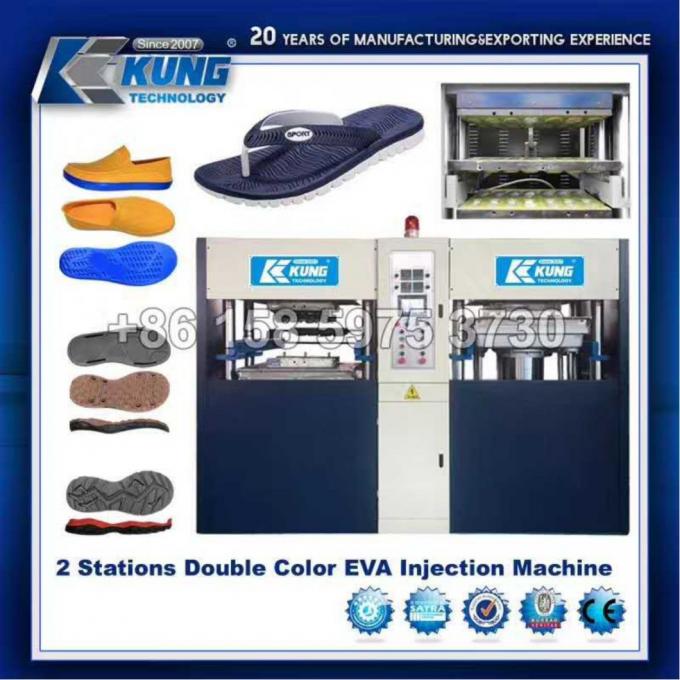 Multipurpose Durable EVA Foam Machine , 6 Stations Shoes Injection Molding Machine 3