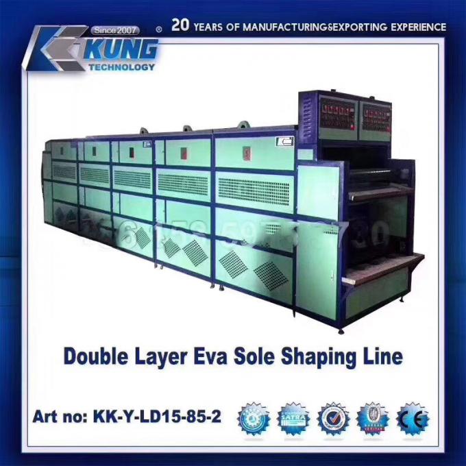 Double Layer 42KW EVA Shoes Injection Machine Belt Oven For Sole Setting 0