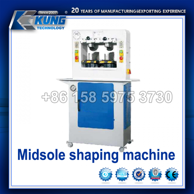 Electric Practical Insole Moulding Machine , 2 Stations Midsole Shaping Machine 0