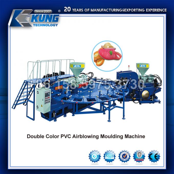 Durable Slipper Moulding Machine , Double Color PVC Injection Moulding Process 0