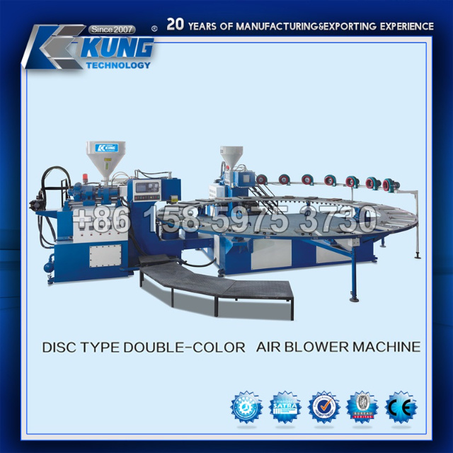 Practical Slipper TPR Sole Making Machine , Rotary PVC Air Blowing Injection Machine 0