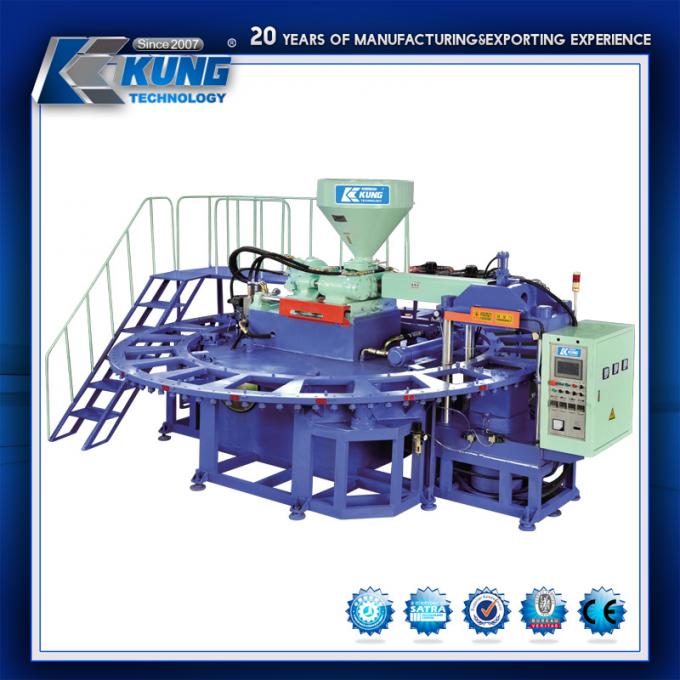 Horizontal PVC Plastic Sole Injection Molding Machine Screw Type 24 Stations 0