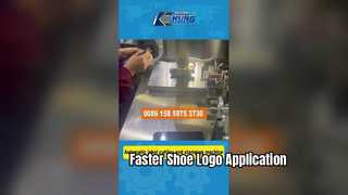 Automatic Transfer Label Cutting & Heat Pressing Machine | Precision Logo Application for Footwear